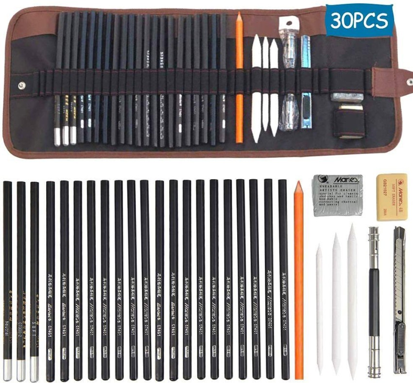 Ultimate Beginners Pencil Sketching Kit (Set of 38) — aboutspace.in