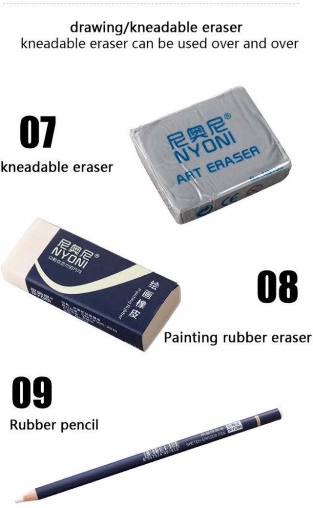 EBTOOLS 12X Paper Wrapped Eraser Highlight Soft Cable Non Sharpening  Sketching - Walmart.com