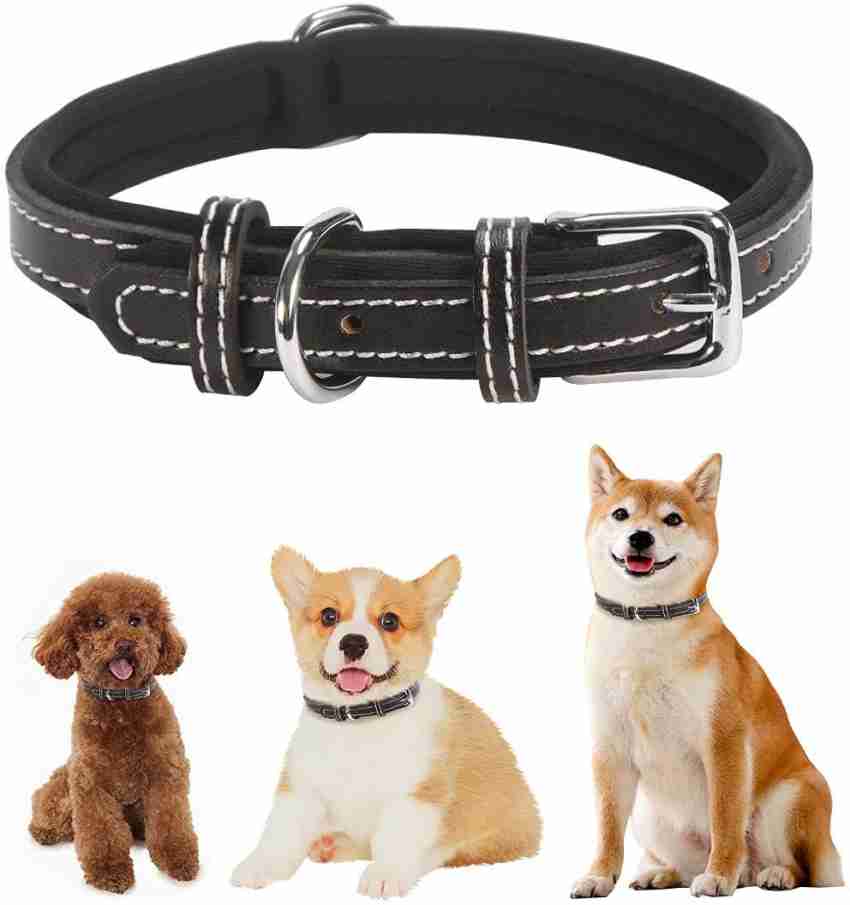 Dog Collar Genuine Leather Pet Collars For Small Medium