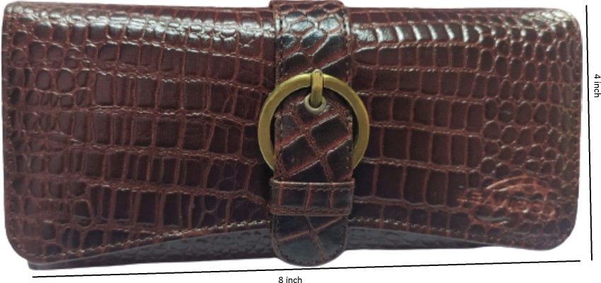 Women's Long Alligator Leather Purse Wallet
