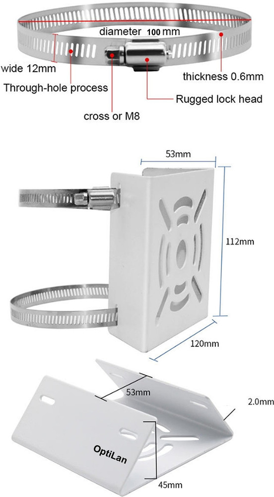 cctv pole mount bracket