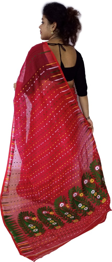 Bengal's Traditional Woven Dhakai Jamdani Saree for Women