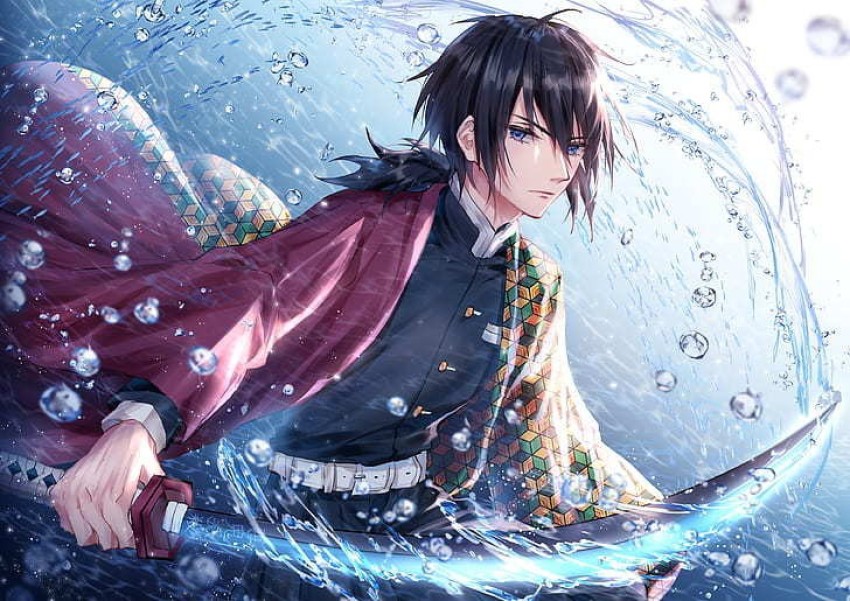 highly detailed anime shonen art of a boy with water powers by m   Arthubai