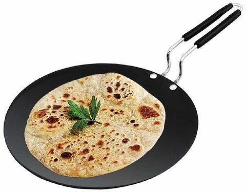 Cast Iron tortilla pan Roti Tawa 26 cm Diameter Tough Handle Pre-Seasoned