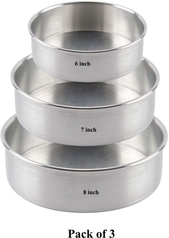 Buy Aluminium Cake Tin Mold - Heavy Duty - Round - 6 inches online in India  at best price