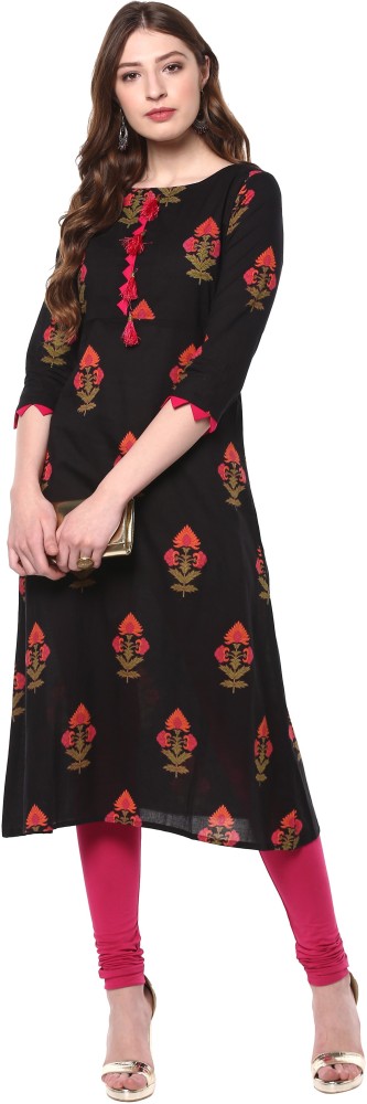 Janasya Women Solid A line Kurta Buy Janasya Women Solid A line