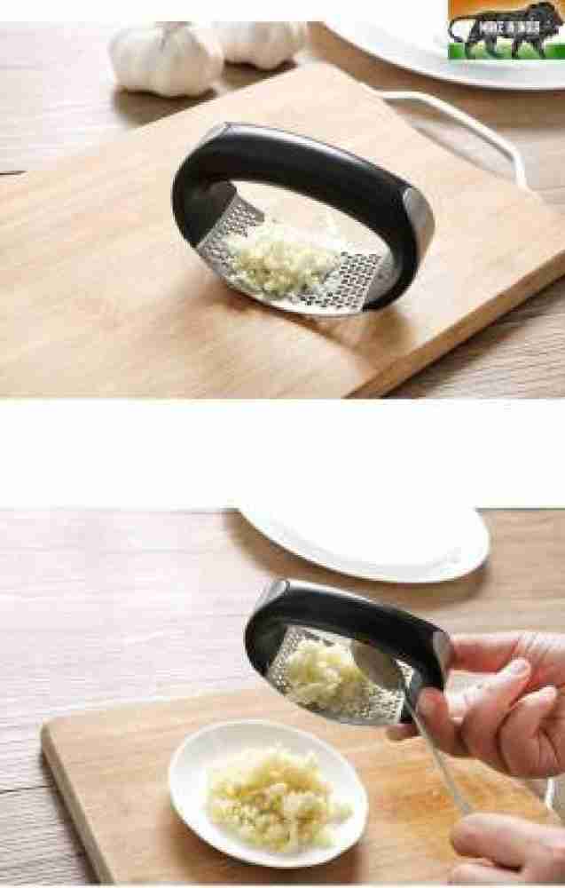 Kitchen 2 in 1 Garlic Press Mincer Manual Garlic Crusher Squeezer