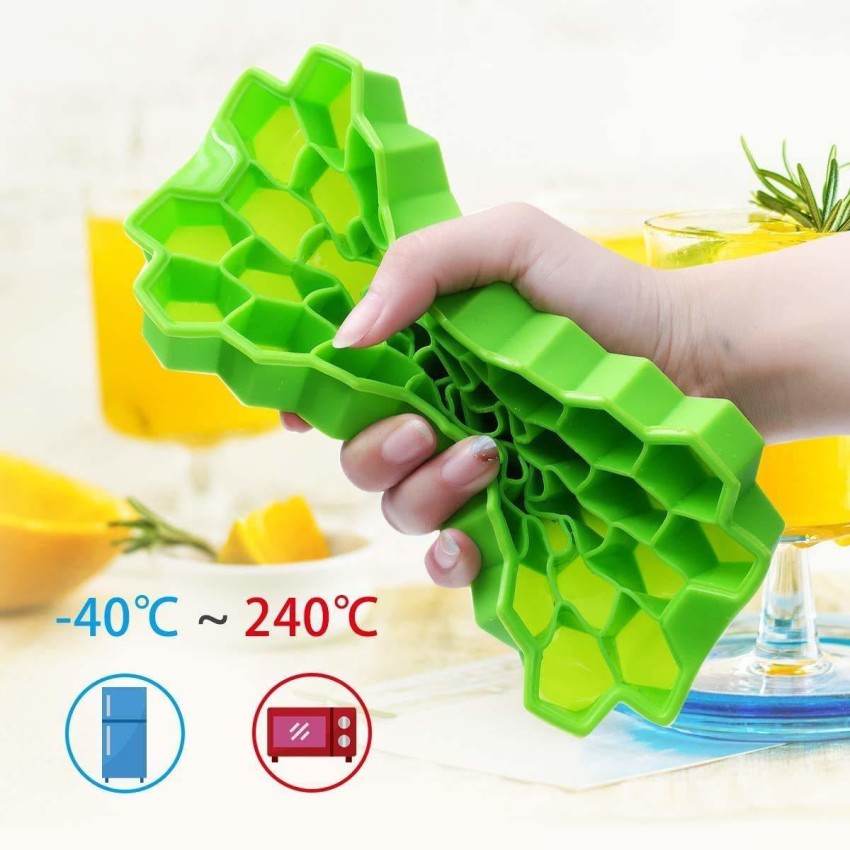 Buy SAMEZONE Ice Cube Tray for Freezer Flexible Silicone Honeycomb