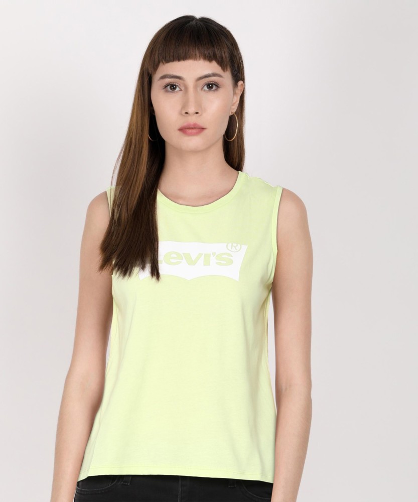 LEVI'S Printed Women Round Neck Green T-Shirt - Buy LEVI'S Printed Women  Round Neck Green T-Shirt Online at Best Prices in India 