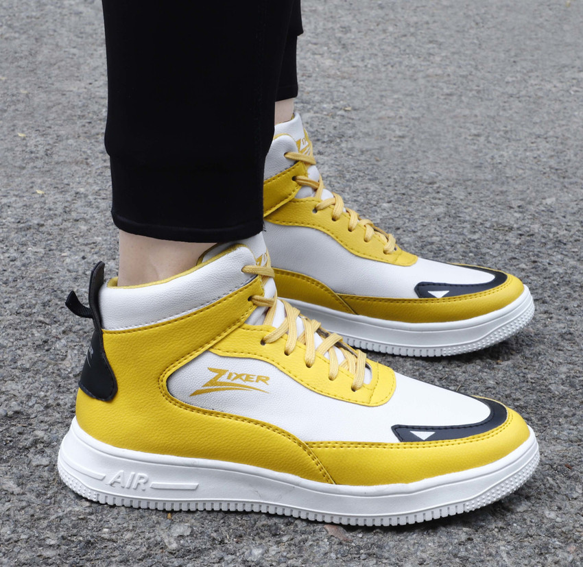 Zixer Mens PRO Style High Top Ankle AirForce 1 Laser Sneakers Long Shoes  For Boys Exclusive
