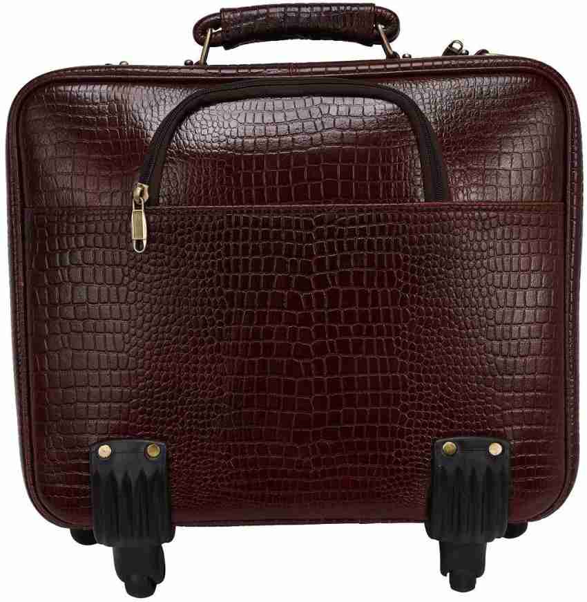 crocodile leather suitcase