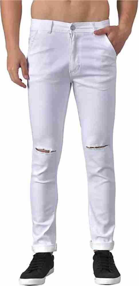 White store rough jeans