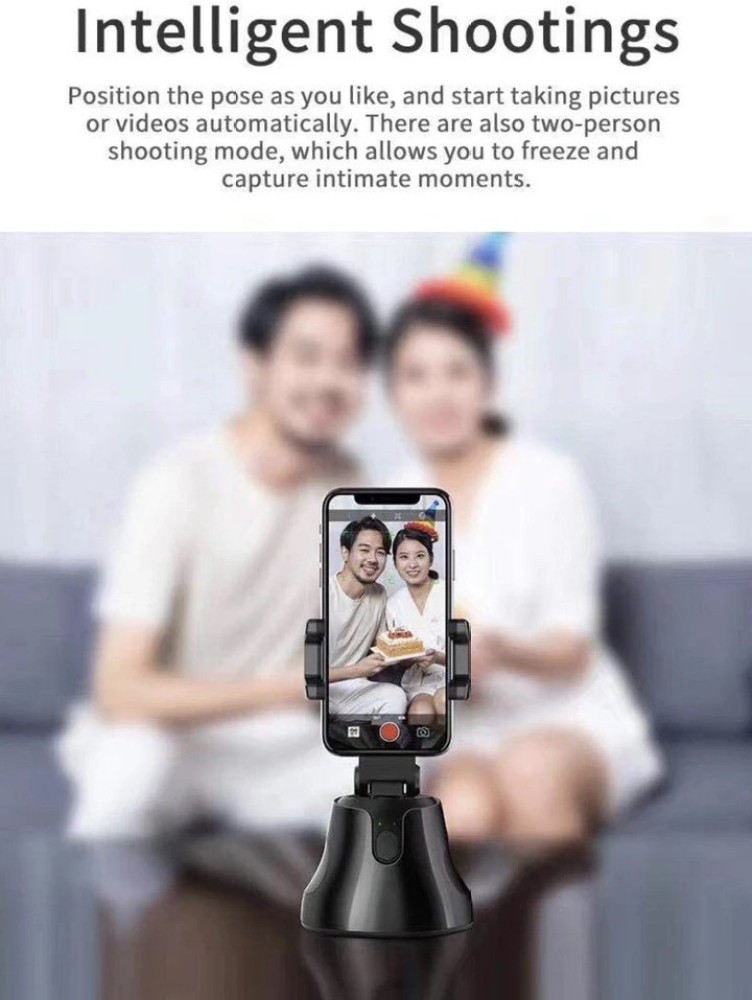 ENMORA APAI_89_GINIE_89T_The Personal Robot-Cameraman, 360 Rotation Auto Tracking rotatable Smart Following Face & Object Tracking Intelligent shootings Phone Mount. 2 Axis Gimbal Mobile Price in India - Buy ENMORA APAI_89_GINIE_89T_The Personal