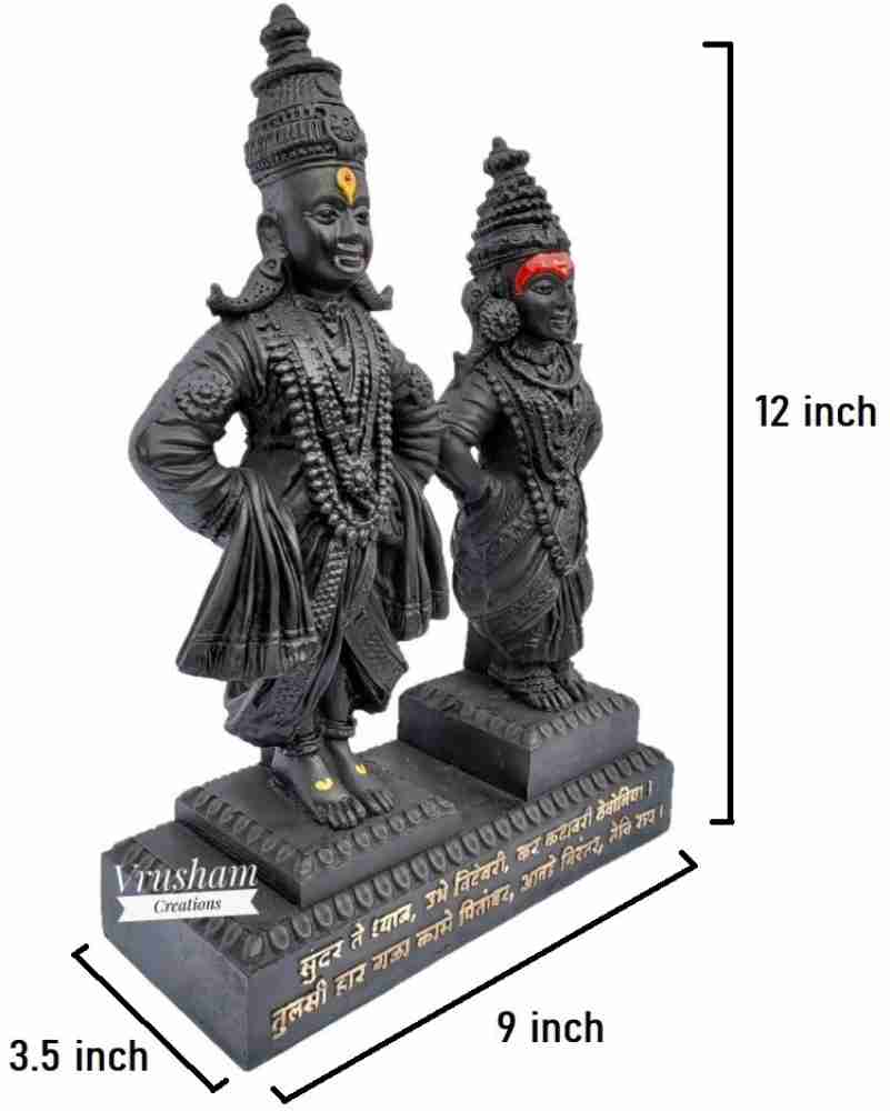 Vrusham Creations Vitthal Rukmini statue 1 Feet Decorative ...