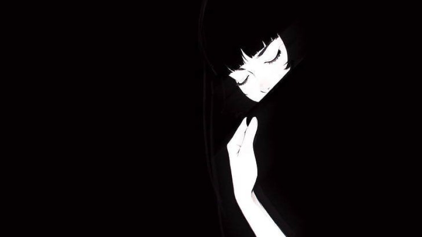 Black And White Photo On An Anime Girl With Her Hood Up Background Profile  Picture For Depression Background Image And Wallpaper for Free Download