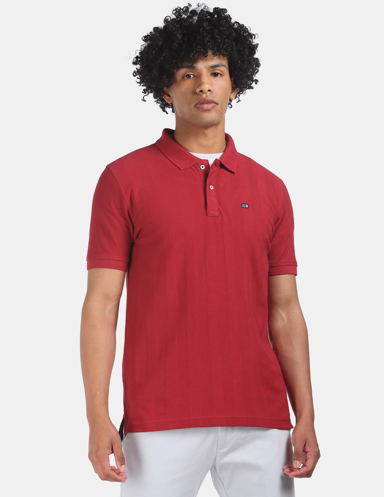 Arrow Sport Self Design Men Polo Neck 