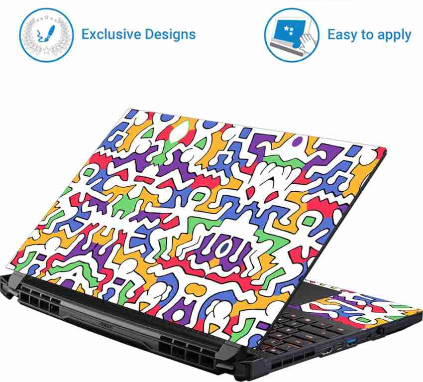 Techfit Full Panel Laptop Skin Sticker Vinyl Fits Size Upto 15.6 inches -  Startup Doodle Self Adhesive Vinyl Laptop Decal 15.6 Price in India - Buy  Techfit Full Panel Laptop Skin Sticker