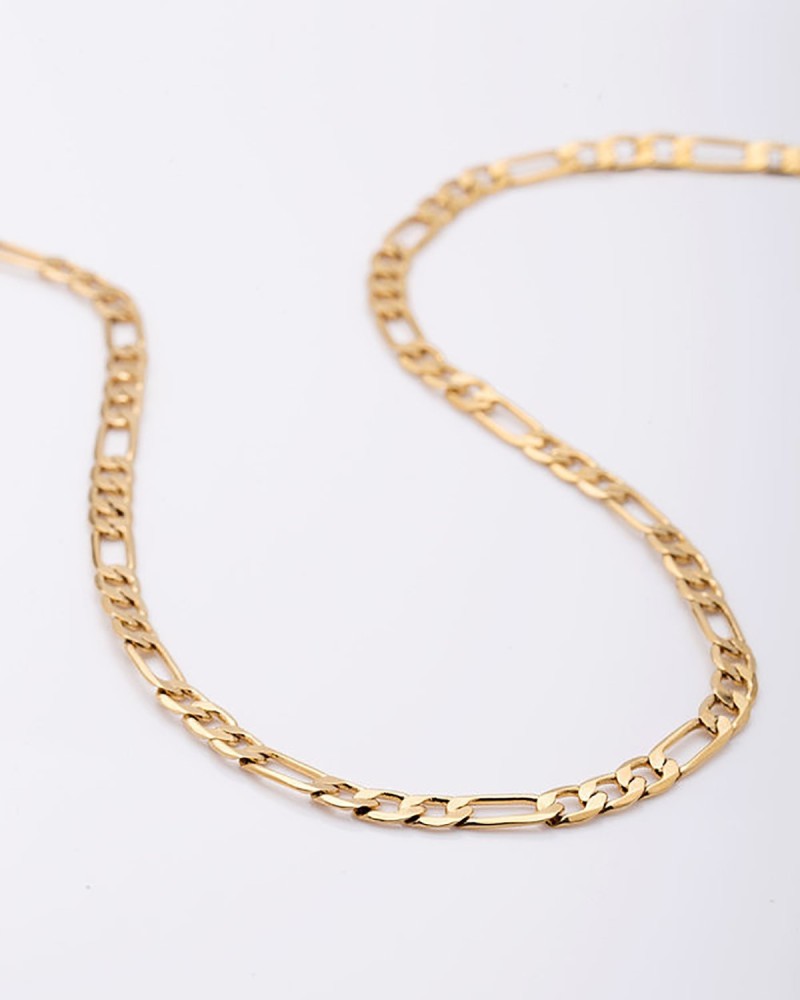 Alloy Gold Plated Lock Pendant Chain, Size: 30 cm