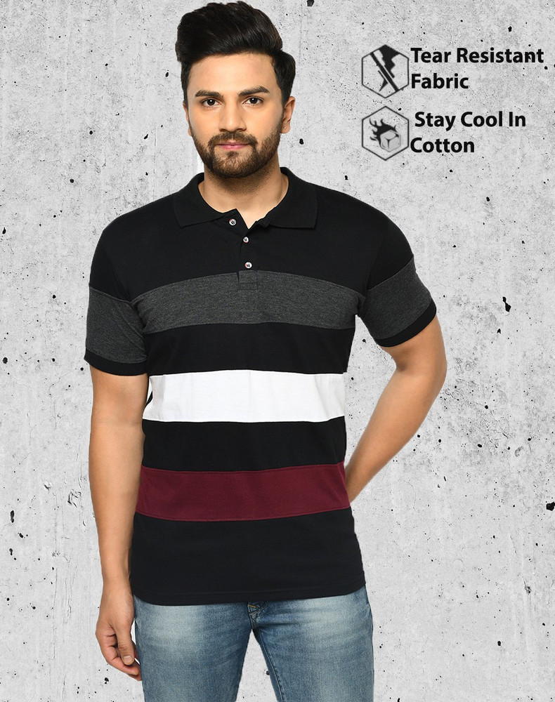 Buy Smartees Color Block Men Polo Neck 