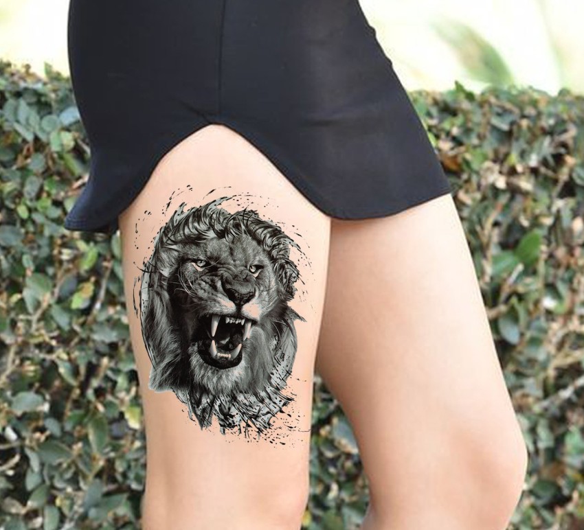 30 Lion Leg Tattoo Designs For Men  Big Cat Ink Ideas