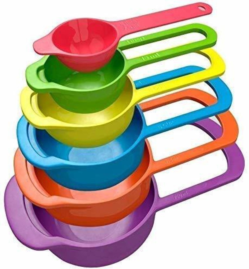 6/12PCS Baking Tools Multicolored Plastic Measuring Spoon