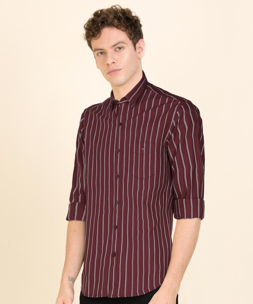 Louis Philippe red color cotton shirt - G3-MFS10292