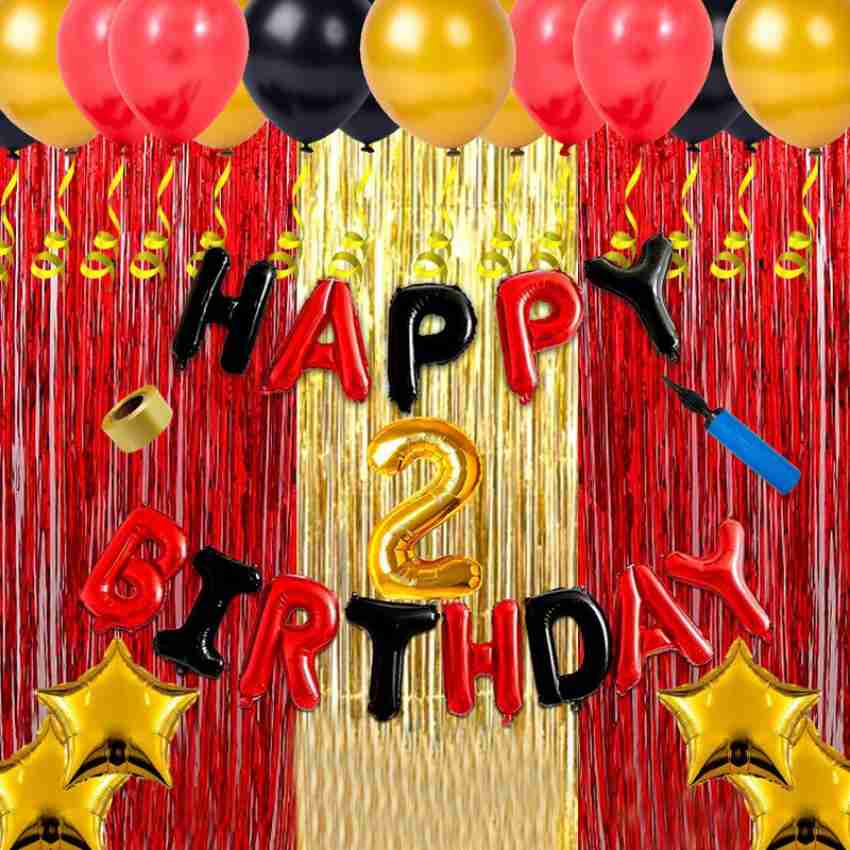 Birthday Combo pack Golden Red theme/party decor / Birthday party