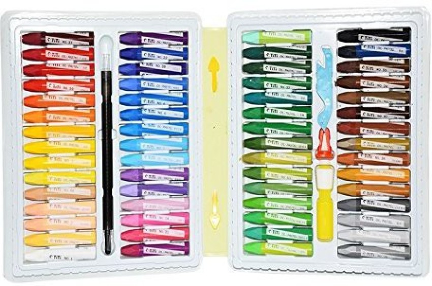  | FRKB 55 shades Non-Toxic Oil Pastel Crayon Sticks with  Plastic Carry Case -