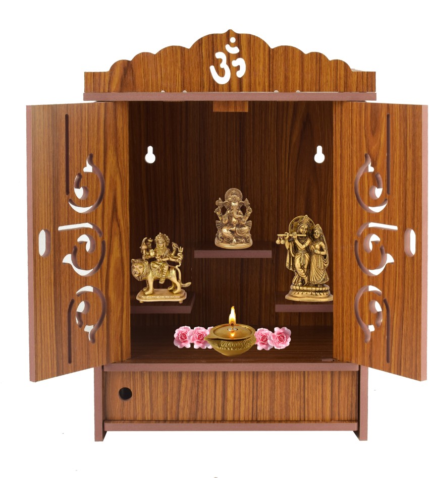 LAKHAJI Mandir Wooden Temple for Home Pooja, Arti Temple for Home ...