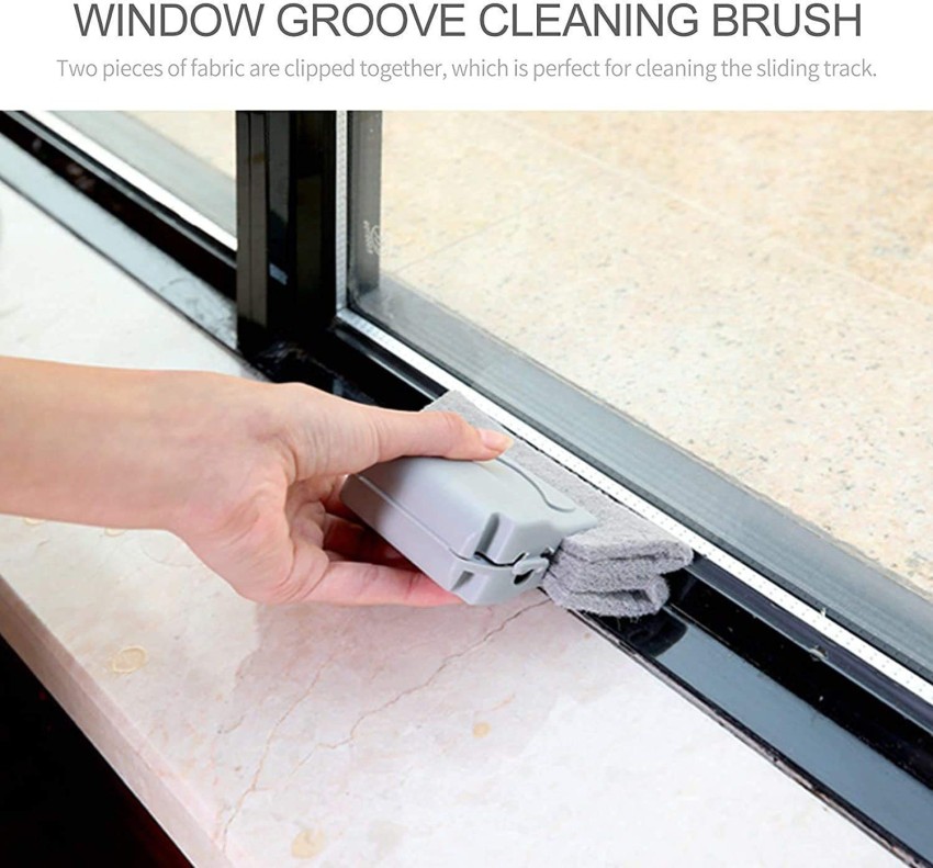 MFORALL Window Sliding Track cleaner Window Cleaning Brush with