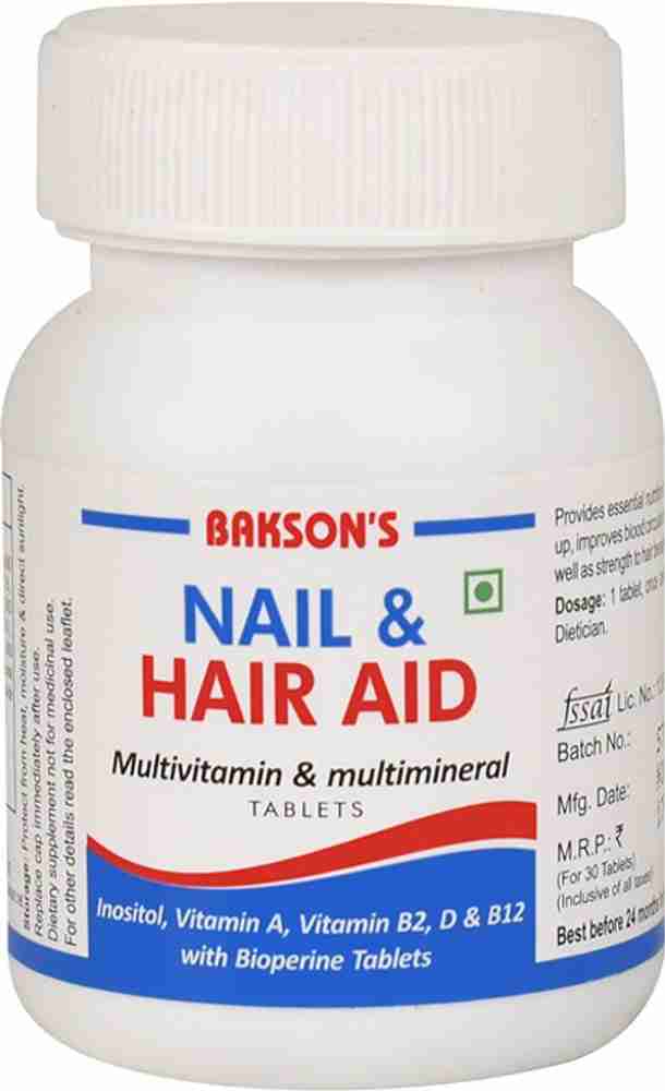 Bakson Nail & Hair Aid Tablets Price in India - Buy Bakson Nail & Hair Aid Tablets online at Bakson Nail & Hair Aid Tablets Price in India - Buy Bakson Nail & Hair Aid Tablets online at