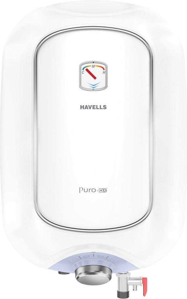 HAVELLS 10 L Storage Water Geyser (Puro DX, White Blue) Price in India -  Buy HAVELLS 10 L Storage Water Geyser (Puro DX, White Blue) online at  Flipkart.com