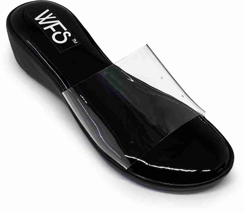 WFS Women Black Wedges Buy WFS Women Black Wedges Online at Best Price  Shop Online for Footwears in India