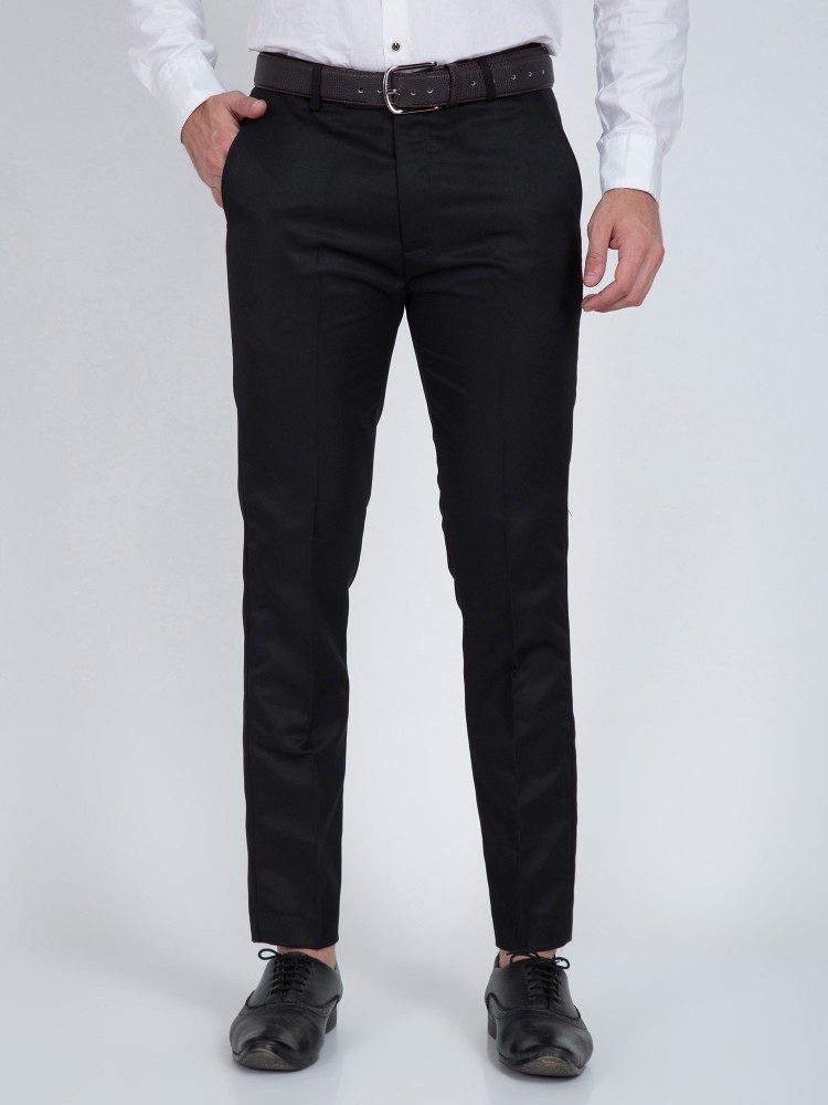 Buy DENNISON Men Black Tapered Fit Cropped Trousers  Trousers for Men  7719545  Myntra