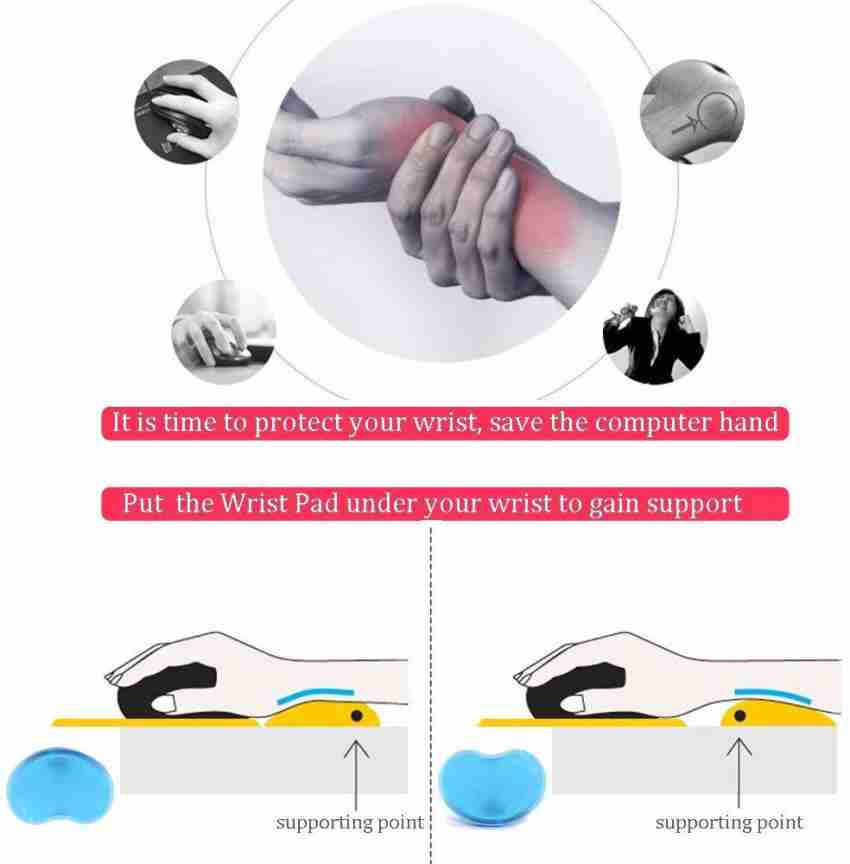 Clear Gel Computer Mouse Pad Soft Silicone Wrist Rest Mouse Mat for Working