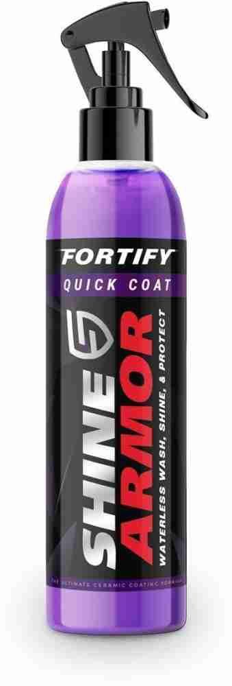 SHINE ARMOR Fortify Quick Coat - Ceramic Coating - Car Wax Polish Spray -  Waterless Car Wash & Wax - Hydrophobic Top Coat Polish & Polymer Paint  Sealant Detail Protection 