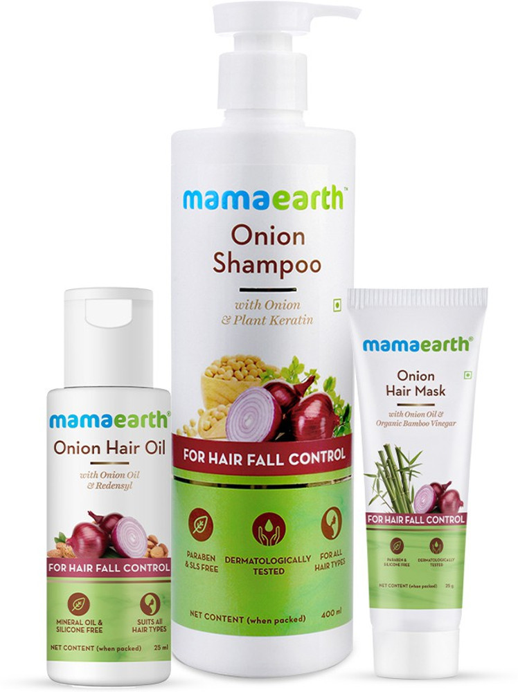 MamaEarth Hair Fall Reduction Combo - Onion Hair Oil (25 ml) + Onion Hair Mask (25 g) + Onion Shampoo (400 ml) Price in India - Buy MamaEarth Hair Fall Reduction Combo - Onion Hair Oil (25 ml) + Onion Hair Mask (25 g) + Onion Shampoo (400 ml ... MamaEarth Hair Fall Reduction Combo - Onion Hair Oil (25 ml) + Onion Hair Mask (25 g) + Onion Shampoo (400 ml) Price in India - Buy MamaEarth Hair Fall Reduction Combo - Onion Hair Oil (25 ml) + Onion Hair Mask (25 g) + Onion Shampoo (400 ml ...