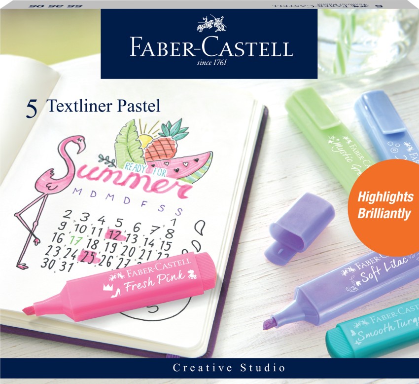  | FABER-CASTELL Wallet of Pastel Color Textliner Pastel -  Highlighter