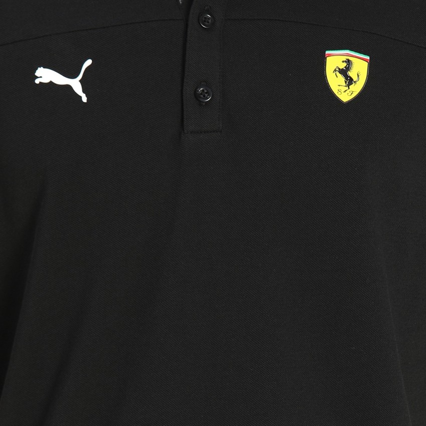 Puma Scuderia Ferrari Style Men's Jacquard Polo Shirt, Black, XL