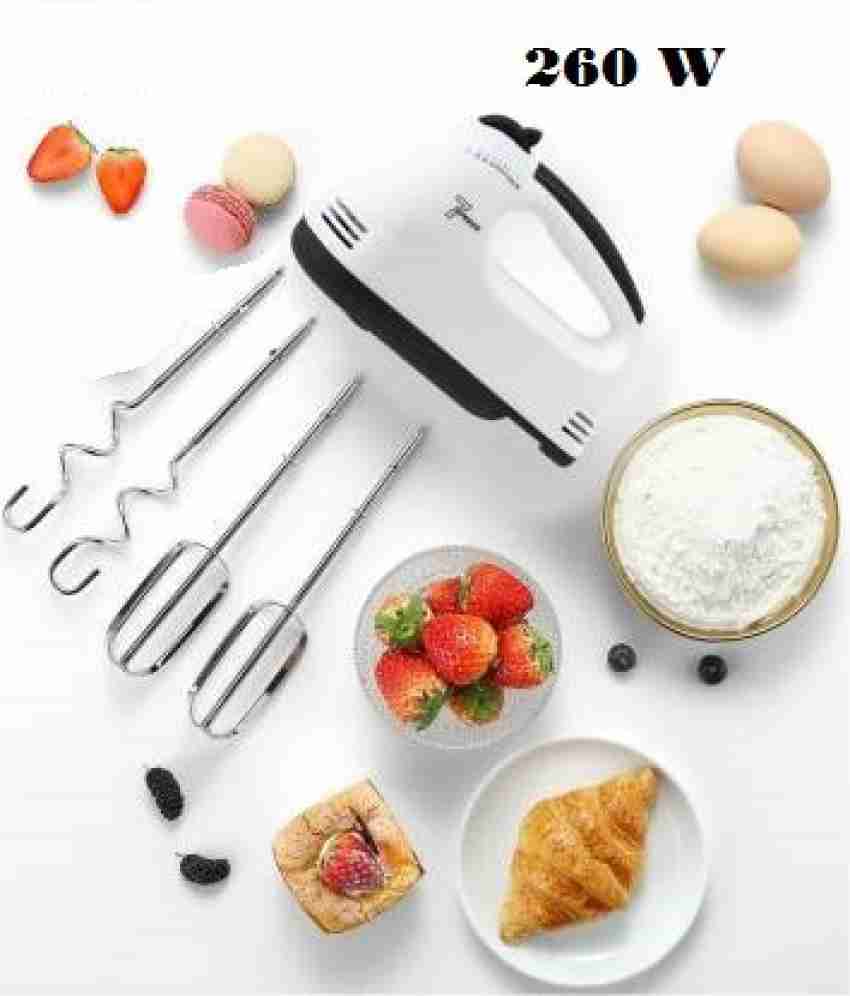 Scarlett Electric 7 Speed Hand Mixer With 4 Pieces Stainless Blender Bitter  For Cake/cream Mix