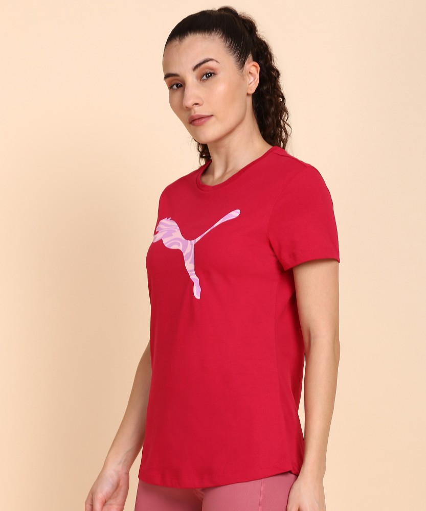 womens red puma shirt