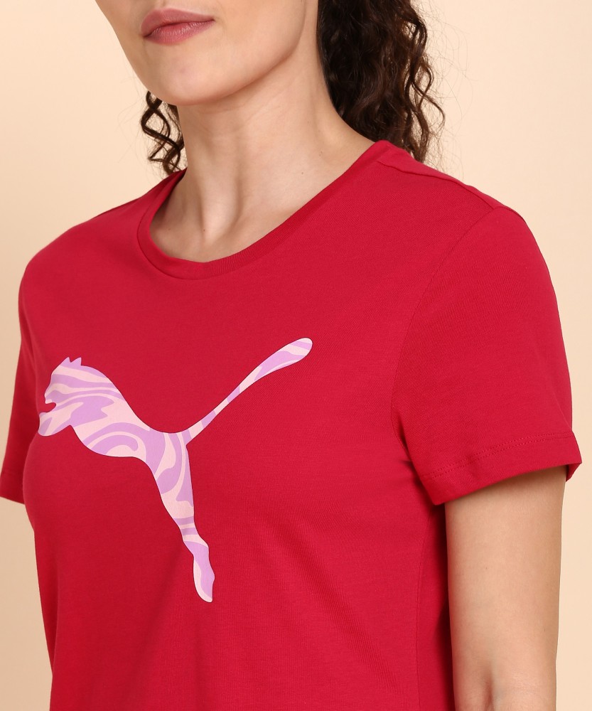 Womens red hot sale puma shirt