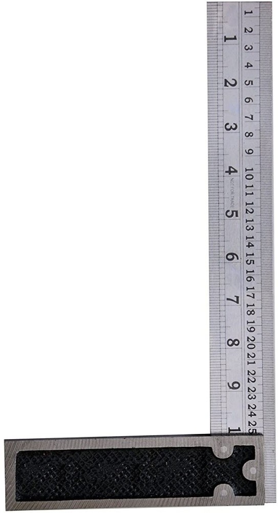 White Arcade Tri Square set Tool 90 Degrees Right Angle Ruler 6 Inch