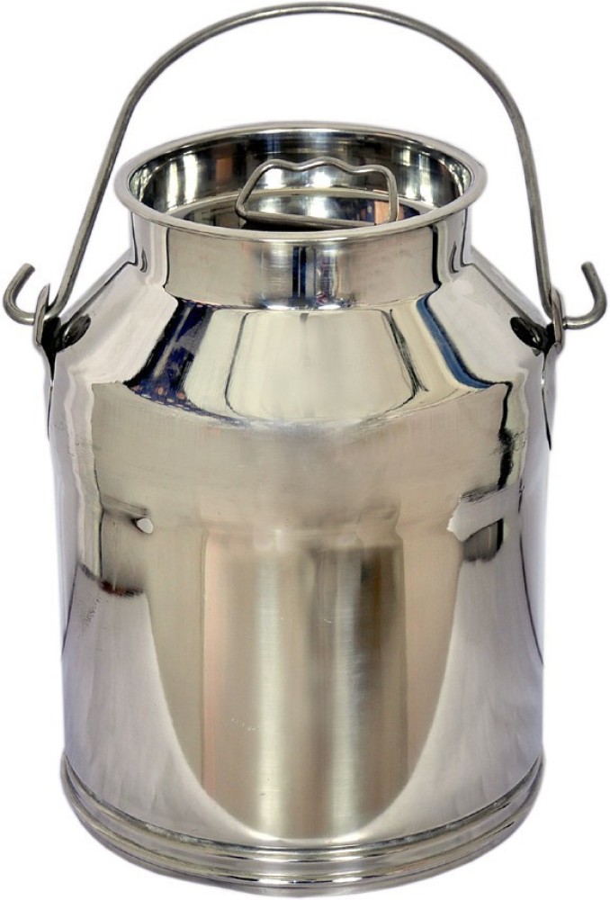 Rural365 Metal Milk Jug, 4 Liter (1 Gal) - Stainless Steel Milk Cans with  Lid