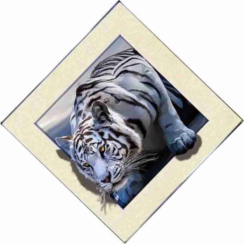 White Bengal Tiger - 3D Lenticular Postcard Greeting Card