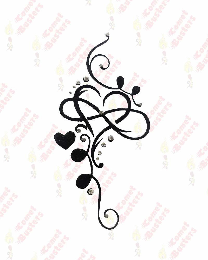 Simple Heart Temporary Tattoo  Easy to Apply  Remove Free Shipping
