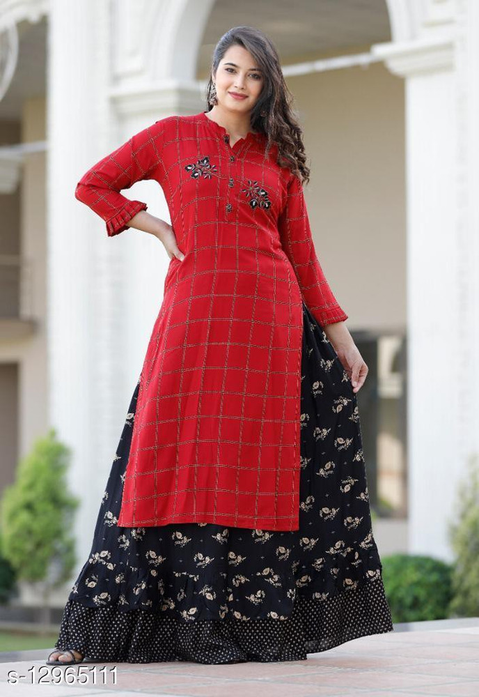 Discover 86+ latest kurti design with skirt latest POPPY