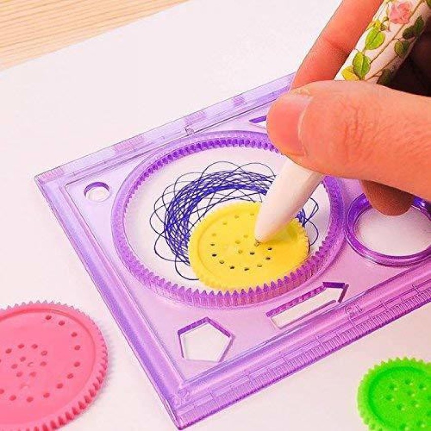 Geometry Ruler Multifunctional Drawing Kit Spiral Stencils With