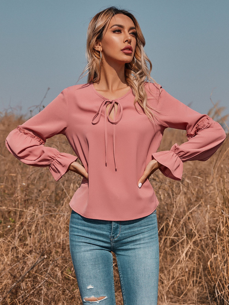 Urbanic Casual Solid Women Pink Top 