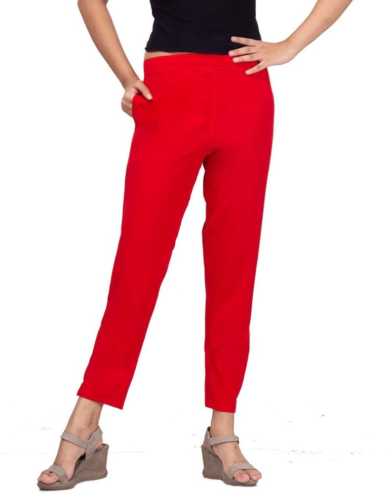 QRious Regular Fit Women White Trousers  Buy White QRious Regular Fit  Women White Trousers Online at Best Prices in India  Flipkartcom